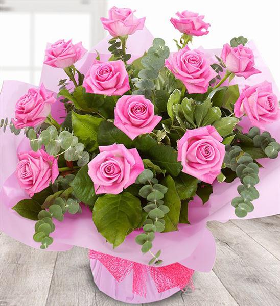 A Dozen Pale Pink Roses