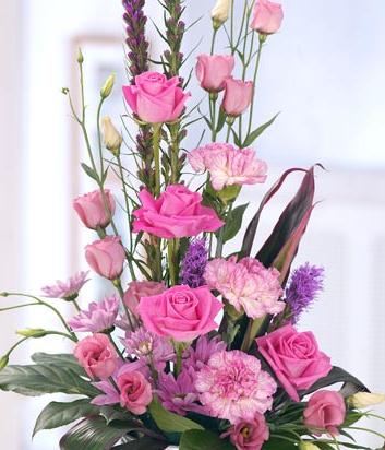 Pretty in Pink Container Arrangement