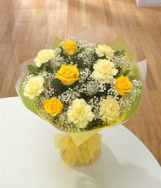 Roses and Carnations Hand-tied