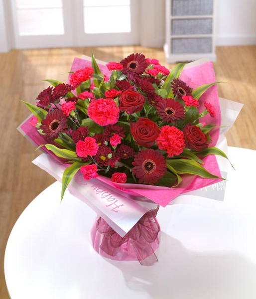 01 - Garnet Birthstone Bouquet (January)