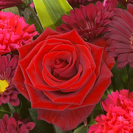 01 - Garnet Birthstone Bouquet (January)