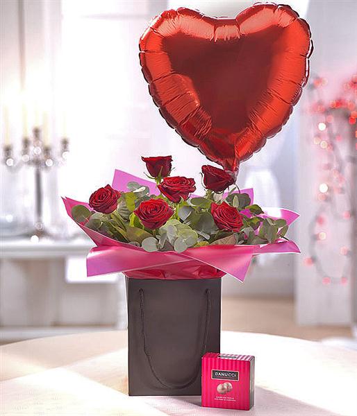 Be Mine Chocolate & Balloon Gift Set